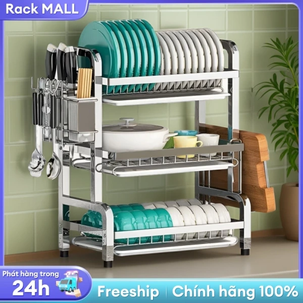 Khi kệ bát đĩa inox 304 giúp gọn gàng bếp nhưng lại giấu một chi tiết khiến việc lấy đồ trở nên khó khăn
