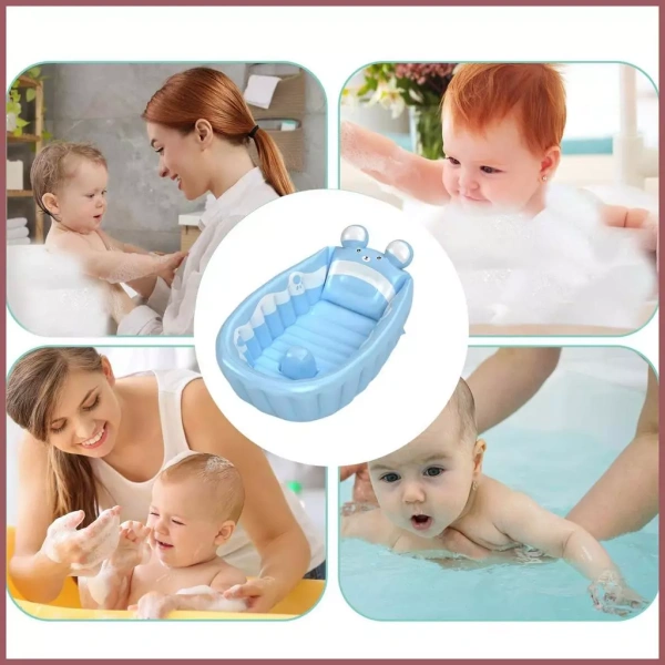 PVC dày giúp bồn chịu lực tốt, không bị thủng khi bé đập mạnh. (Ảnh 4)