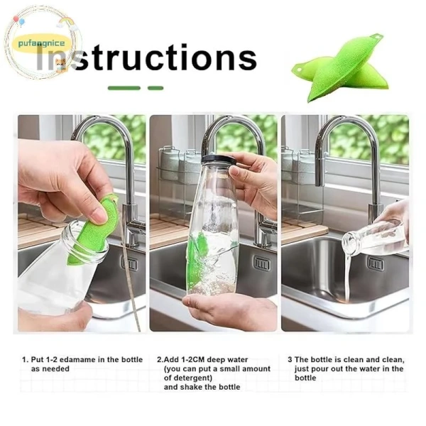 Trong danh mục các sản phẩm hỗ trợ vệ sinh nhà bếp, Pufangnice Đậu Hình Làm Sạch Chai Bọt Biển Đậu Bụi Có Thể Tái Sử Dụng nổi bật nhờ thiết kế ngộ nghĩnh và tính năng đa dạng. (Ảnh 4) Trong danh mục các sản phẩm hỗ trợ vệ sinh nhà bếp, Pufangnice Đậu Hình Làm Sạch Chai Bọt Biển Đậu Bụi Có Thể Tái Sử Dụng nổi bật nhờ thiết kế ngộ nghĩnh và tính năng đa dạng. (Ảnh 4)