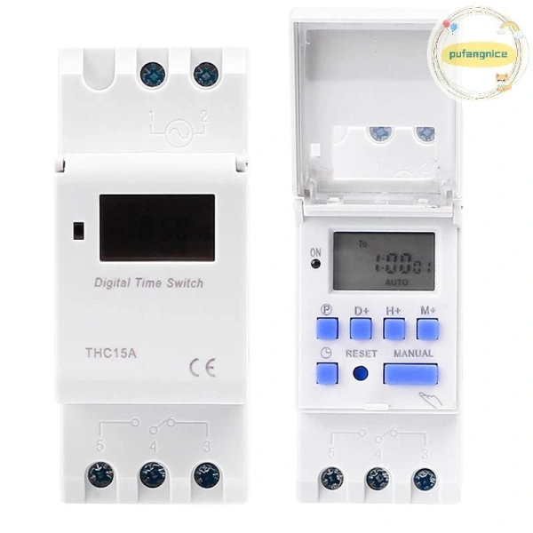 Rơle hẹn giờ kỹ thuật số có giao diện LCD và các nút lập trình. (Ảnh 2) Rơle hẹn giờ kỹ thuật số có giao diện LCD và các nút lập trình. (Ảnh 2)