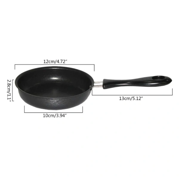 Chảo mini thường có đường kính từ 12 cm đến 16 cm, phù hợp cho việc nấu một phần ăn hoặc các món nhỏ như trứng chiên, bánh rán, xốt cà chua. (Ảnh 2)