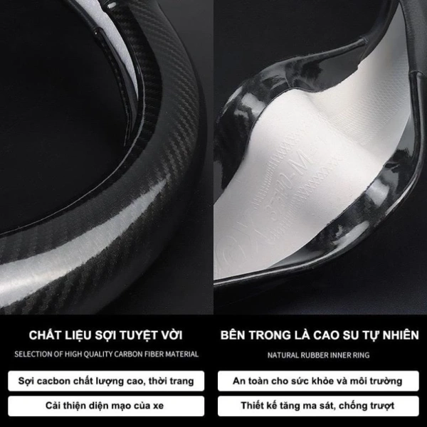 Khi quyết định chọn bọc vô lăng, người tiêu dùng thường so sánh da vân carbon với các lựa chọn như da thật, da tổng hợp (PVC), và silicone. (Ảnh 5)