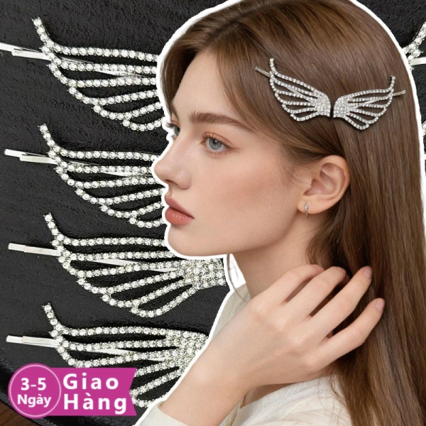 Kẹp tóc đôi cánh thiên thần trông lộng lẫy nhưng dễ rụng trong tiệc cưới và chụp hình - Ảnh 1