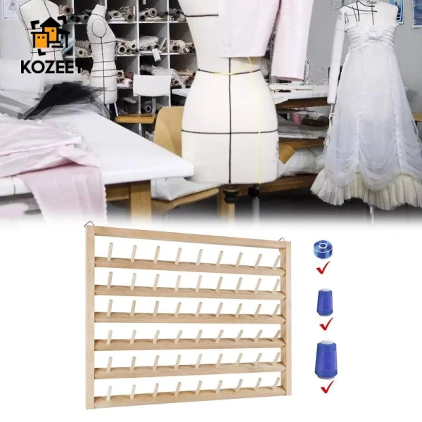 Đối với giá treo đa ngăn, các ngăn thường được bố trí dày vừa đủ để gắn các ống chỉ thông thường. (Ảnh 2) Đối với giá treo đa ngăn, các ngăn thường được bố trí dày vừa đủ để gắn các ống chỉ thông thường. (Ảnh 2)