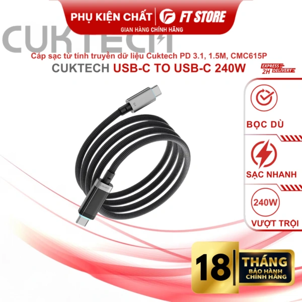 Màn hình hiển thị trên cáp sạc nhanh USB‑C dài 1,5 m bật lên khi mức PD thực tế khác biệt so với mong đợi - Ảnh 1 Màn hình hiển thị trên cáp sạc nhanh USB‑C dài 1,5 m bật lên khi mức PD thực tế khác biệt so với mong đợi - Ảnh 1