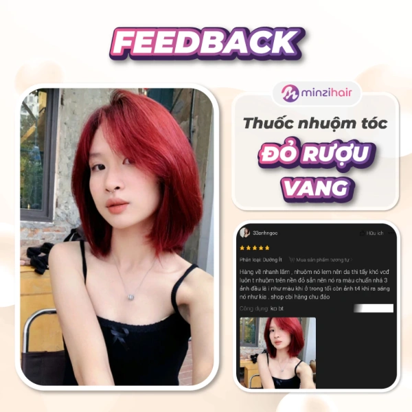 Trong quá trình bảo quản màu, bạn có thể cân nhắc sử dụng thuốc nhuộm tóc Màu Đỏ Rượu Vang Minzihair - không cần tẩy tóc. (Ảnh 4) Trong quá trình bảo quản màu, bạn có thể cân nhắc sử dụng thuốc nhuộm tóc Màu Đỏ Rượu Vang Minzihair - không cần tẩy tóc. (Ảnh 4)