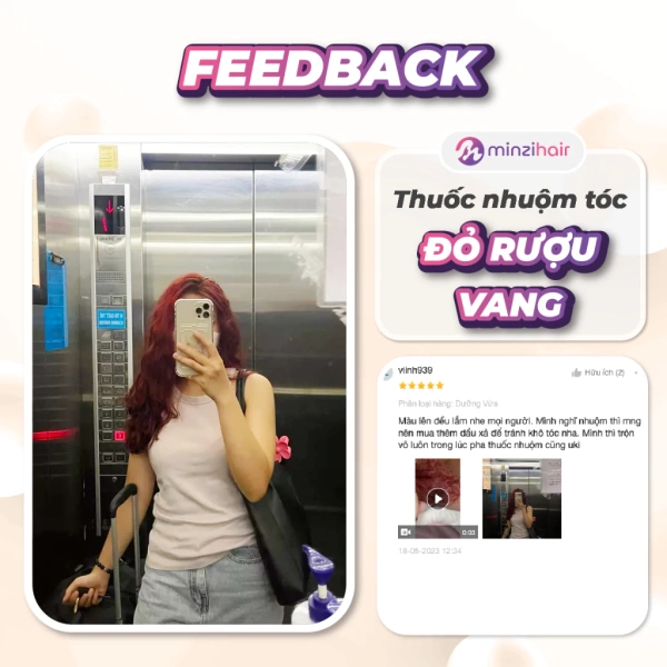 Màu đỏ rượu vang không cần tẩy tóc thường tan nhanh nếu gội quá sớm - Ảnh 5 Màu đỏ rượu vang không cần tẩy tóc thường tan nhanh nếu gội quá sớm - Ảnh 5