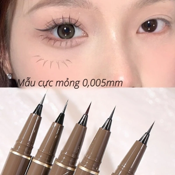 Ngòi của bút kẻ mắt dạng lỏng quyết định độ chính xác khi vẽ. (Ảnh 2) Ngòi của bút kẻ mắt dạng lỏng quyết định độ chính xác khi vẽ. (Ảnh 2)