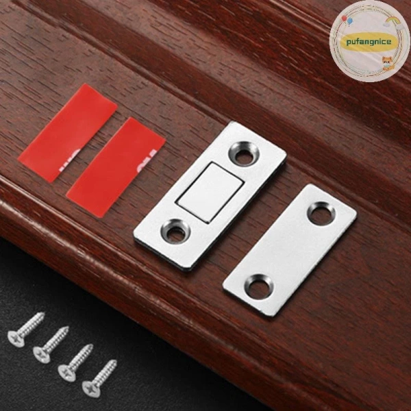 So với các chốt kim loại truyền thống, nam châm khóa tĩnh thường có kích thước siêu mỏng (ví dụ: 2,5 mm cho phần A và 1,5 mm cho phần B) và có thể gắn trực tiếp lên bề mặt kim loại của cửa và khung. (Ảnh 3)