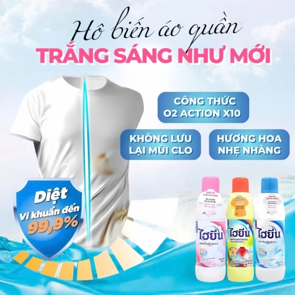 Nước tẩy quần áo dành cho áo trắng giúp loại bỏ vết bẩn cứng đầu mà giặt thường không làm được - Ảnh 2