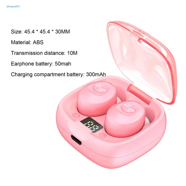 Thiết kế gọn gàng của tai nghe mini, kích thước khoảng 4,54 cm × 4,54 cm × 3 cm và vật liệu ABS nhẹ, giúp người dùng cảm thấy “không có gì trên tai”. (Ảnh 3)