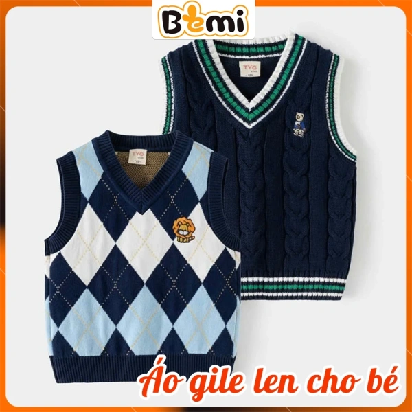 Áo len gile bé trai: Khi mong đợi sự ấm áp mà lại gặp khó khăn trong việc vệ sinh