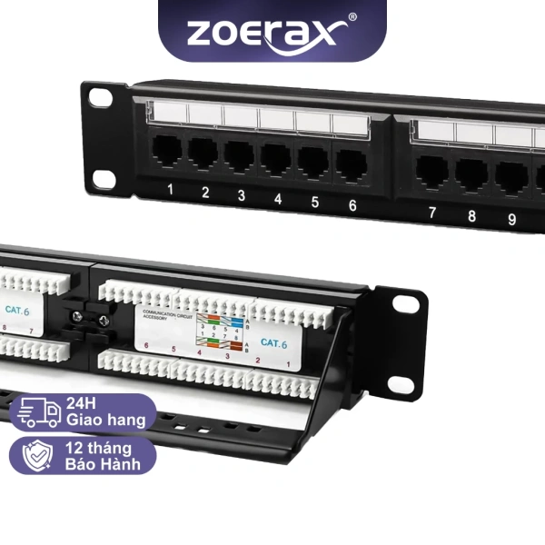 Bỏ qua thiết kế tháo rời 1U khiến bảng phân phối mạng 24 cổng Cat6/RJ45 mất tính linh hoạt trong các rack tiêu chuẩn