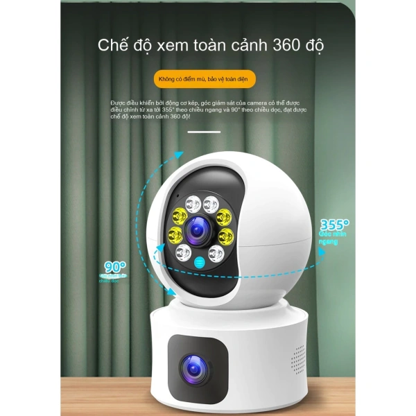 Camera thông minh giám sát màn hình kép bật chế độ ban đêm hé lộ những góc khuất không ngờ trong gia đình