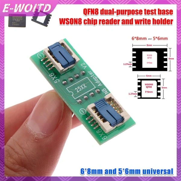 Chi tiết nhầm lẫn khiến ổ cắm đa năng chuyển đổi chip BIOS 6×5mm và 8×6mm không ổn định