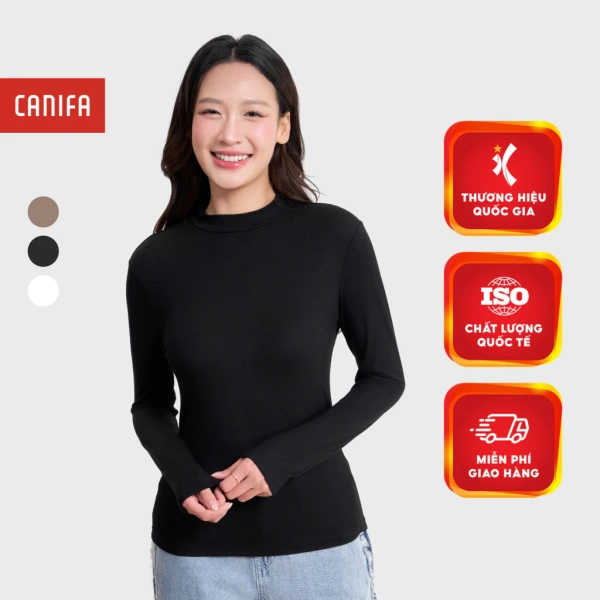 Chi tiết nhỏ trên áo giữ nhiệt nữ cổ lửng dài tay khiến mùa đông bớt lo lắng