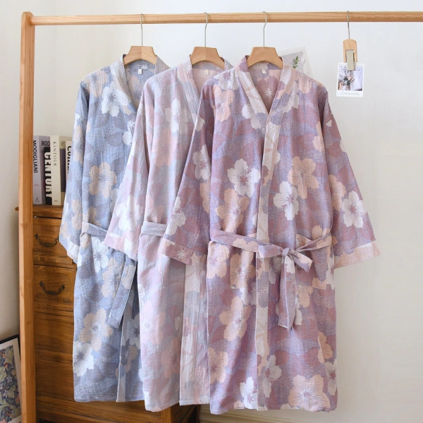 Khi kimono ngủ cotton mỏng thay thế áo choàng tắm dày: bất ngờ về độ thoáng và cảm giác thoải mái