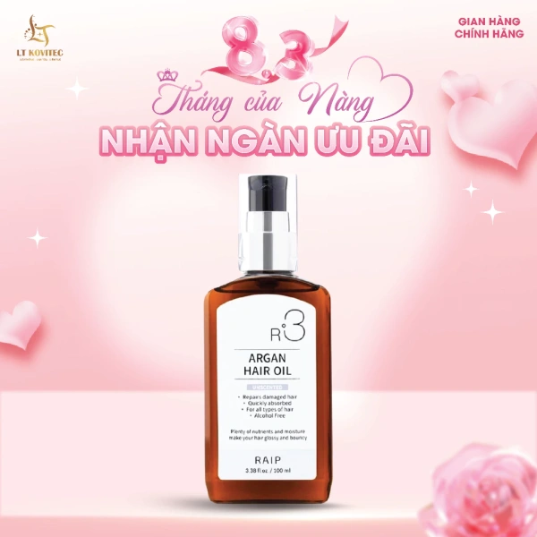 Sự khác biệt tóc bóng mượt khi chuyển sang dầu dưỡng argan không mùi 100ml