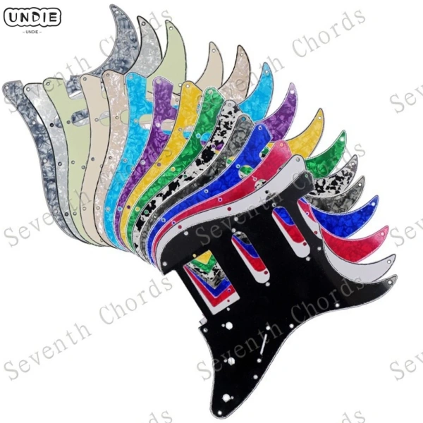 Thay pickguard 11 lỗ đa màu cho guitar điện thường làm thay đổi cảm giác bám phím và âm thanh hơn dự đoán