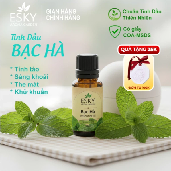 Tinh dầu bạc hà xông phòng: khi hương thơm giúp thông mũi lại gây khô mũi nếu dùng quá thường xuyên.