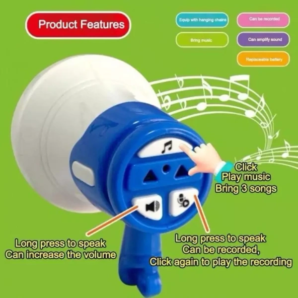 Nếu bạn đang cân nhắc lựa chọn một chiếc loa mini vừa tiện dụng vừa phù hợp với túi tiền, Loa Mini, Có Móc Chìa Khóa Có Thể Ghi Được Megaphone Trẻ Em, Mặt Dây Chuyền Túi LOA CẦM TAY Ngộ nghĩnh là một lựa chọn đáng cân nhắc. (Ảnh 5)