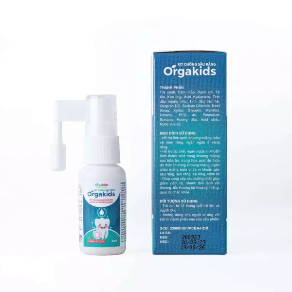 Trong số các lựa chọn trên thị trường, Xịt chống sâu răng cao cấp cho bé Orgakids được thiết kế đặc biệt cho trẻ từ 12 tháng tuổi, đáp ứng yêu cầu an toàn nuốt được và có mùi thơm dịu nhẹ. (Ảnh 5)