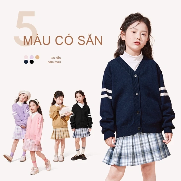 Áo khoác cardigan dệt kim in hình trái tim cho bé gái ấm áp nhưng lại khiến con khó tự mặc - Ảnh 5