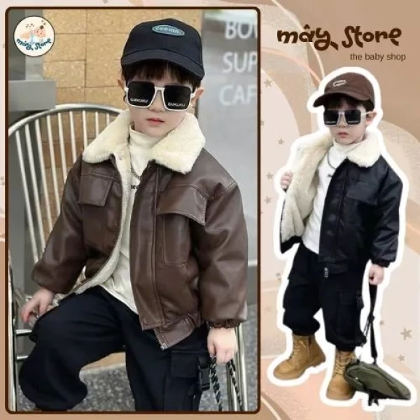 Áo khoác da lót lông cho bé giữ ấm suốt ngày học, nhưng lại gây khó khăn cho bé khi chạy nhảy - Ảnh 1 Áo khoác da lót lông cho bé giữ ấm suốt ngày học, nhưng lại gây khó khăn cho bé khi chạy nhảy - Ảnh 1