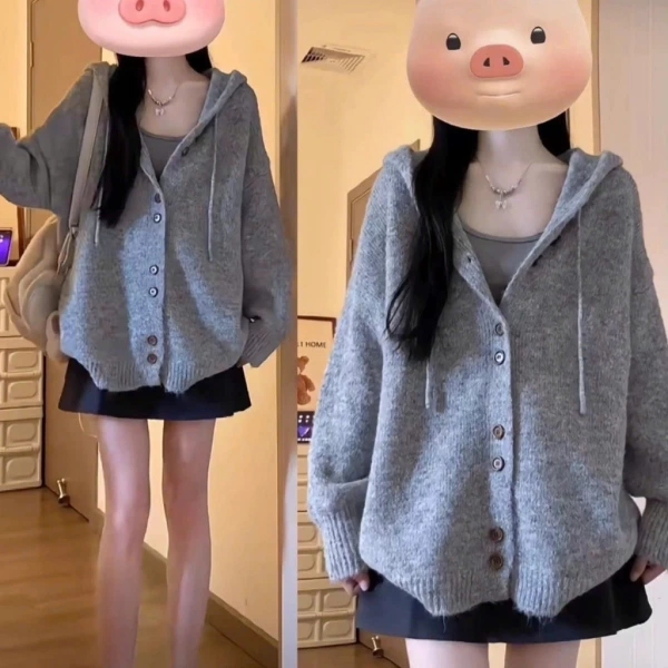 Áo len cardigan dài tay phối mũ mùa thu đông: Khi mong muốn ấm áp lại gặp rắc rối trong việc phối trang phục hàng ngày - Ảnh 2