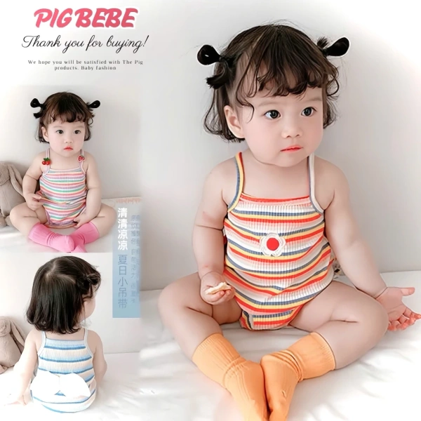 Áo liền quần bé gái sơ sinh họa tiết cầu vồng: khi dây hai dây gây khó chịu cho bé trong những giấc ngủ đầu tháng - Ảnh 1