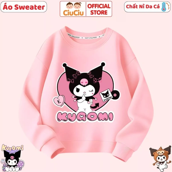 Trong danh mục các sản phẩm hiện có, Áo Nỉ Dài Tay Thu Đông Hình Kuromi Cho Bé Gái CIUCIU KID là một mẫu áo nỉ da cá được sản xuất độc quyền bởi thương hiệu CiuCiu – một thương hiệu thời trang trẻ em cao cấp “Made in Vietnam”. (Ảnh 4)