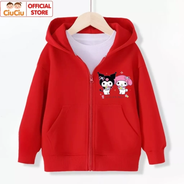 Áo Hoodie Kuromi của thương hiệu CIUCIU KID là một ví dụ thực tế về việc cân bằng giữa độ ấm và thiết kế phù hợp kích thước. (Ảnh 5)