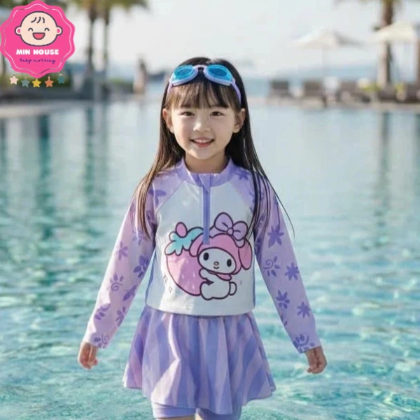 Áo tay dài trong bikini 2 mảnh cho bé gái trông duyên dáng, nhưng khi bơi lâu lại khiến da bị khô và di chuyển khó khăn - Ảnh 5
