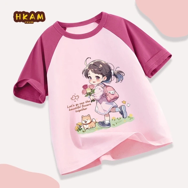 Áo thun bé gái cotton mềm mại khiến nhiều mẹ ngạc nhiên vì độ thấm hút mồ hôi chưa từng nghĩ tới. - Ảnh 1