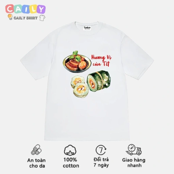 Hình in trên áo không chỉ là “đồ trang trí” mà còn là cách truyền tải không khí Tết. (Ảnh 2)