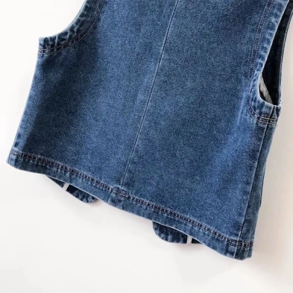 Một trong những lựa chọn phổ biến trên thị trường hiện nay là Hồng Kông Denim Áo Vest Ngắn Nữ Slim Vest Xuân Thu Thường Ngày Không Cổ Áo Top. (Ảnh 4) Một trong những lựa chọn phổ biến trên thị trường hiện nay là Hồng Kông Denim Áo Vest Ngắn Nữ Slim Vest Xuân Thu Thường Ngày Không Cổ Áo Top. (Ảnh 4)