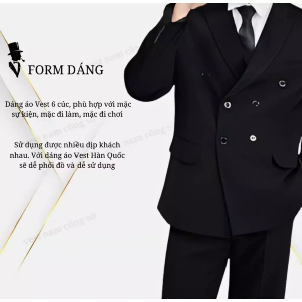 Một lựa chọn phù hợp cho nhu cầu trên là Áo Vest Nam 6 Cúc Áo Plazer Form Regular được bán tại LUXURYSHOPMEN. (Ảnh 4) Một lựa chọn phù hợp cho nhu cầu trên là Áo Vest Nam 6 Cúc Áo Plazer Form Regular được bán tại LUXURYSHOPMEN. (Ảnh 4)
