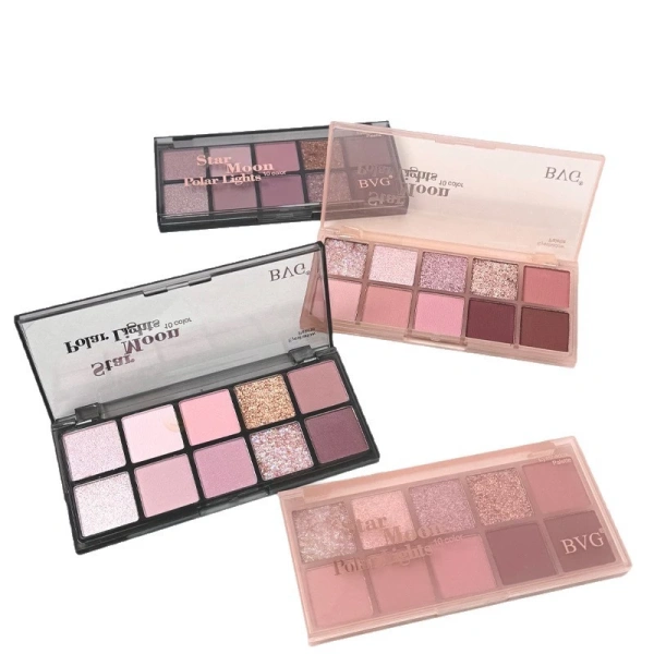 Một giải pháp thực tế là chọn những bảng màu được thiết kế đặc biệt để “cản bám” lâu hơn, như sản phẩm Bvg Star Moon Mười Màu Phấn Mắt Bảng Màu Đất Ngọc Trai Matte. (Ảnh 4)