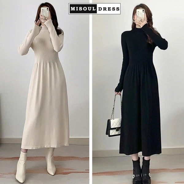 Bất ngờ khi chiếc váy bầu dài tay mùa thu đông vừa ấm áp vừa giữ dáng, thay đổi cách nhìn về thời trang công sở - Ảnh 1