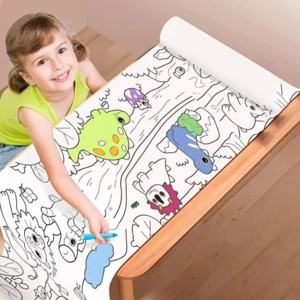 Cuộn tranh tô màu hiện đang có hai kích thước phổ biến: 3 m x 30 cm và 6 m x 30 cm. (Ảnh 2)