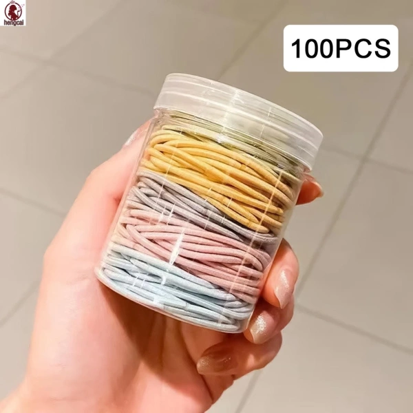 Với yêu cầu “đệm êm, không làm hỏng tóc”, một lựa chọn đáng cân nhắc là bộ 100 Dây Buộc Tóc Nữ Màu Đen Mềm Mại, Phù Hợp Với Tóc Xoăn Dày, An Toàn Cho Tóc. (Ảnh 3)