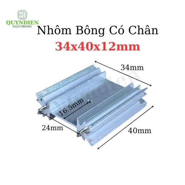 Bỏ qua kích thước chuẩn 40x34x12mm của nhôm bông TO‑247 khiến hiệu suất tản nhiệt giảm sút bất ngờ - Ảnh 1