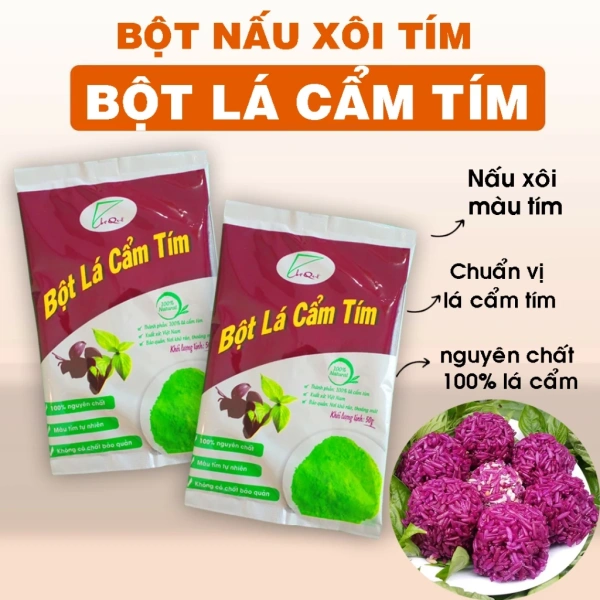 Bột lá cẩm tự nhiên có khiến màu tím của xôi ngũ sắc bám màu suốt buổi dài không? - Ảnh 1 Bột lá cẩm tự nhiên có khiến màu tím của xôi ngũ sắc bám màu suốt buổi dài không? - Ảnh 1