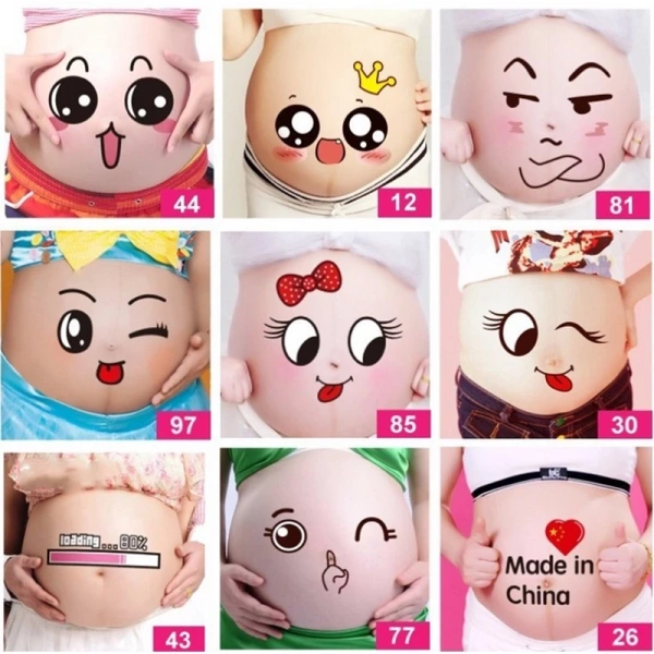 Bụng bầu được trang trí bằng miếng dán hoạt hình: chi tiết nhỏ khiến buổi chụp hình bất ngờ - Ảnh 3