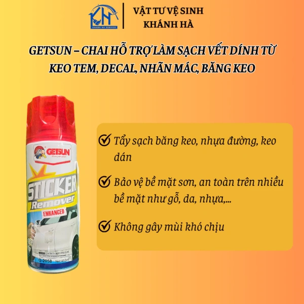 Trong các lựa chọn trên thị trường, dung dịch xịt dạng 450ml của GETSUN là một trong những sản phẩm được thiết kế đặc biệt cho việc loại bỏ keo dán, decal và tem nhãn trên các bề mặt đa dạng. (Ảnh 2) Trong các lựa chọn trên thị trường, dung dịch xịt dạng 450ml của GETSUN là một trong những sản phẩm được thiết kế đặc biệt cho việc loại bỏ keo dán, decal và tem nhãn trên các bề mặt đa dạng. (Ảnh 2)