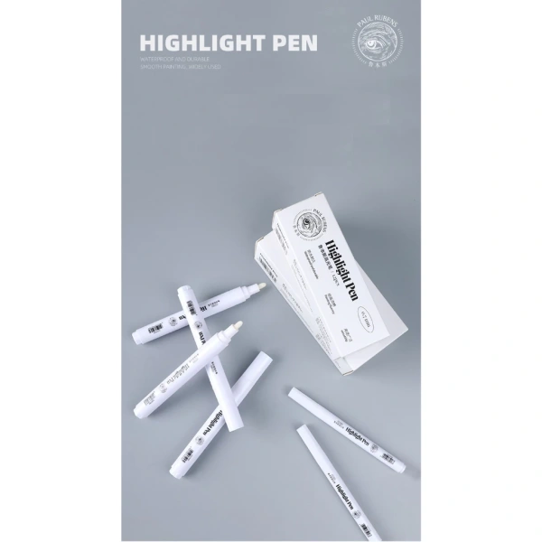 Bút mực trắng highlight tạo điểm sáng trên giấy nhám dễ lem khi áp lực viết quá mạnh - Ảnh 5