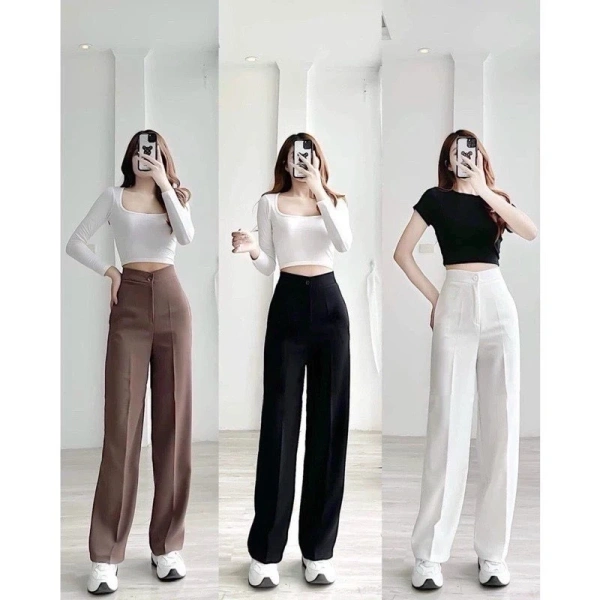 Để giúp bạn có quyết định mua sắm đúng đắn, dưới đây là bảng so sánh ngắn gọn giữa quần âu suông, quần skinny và quần baggy – ba kiểu phổ biến trong môi trường học tập. (Ảnh 3)