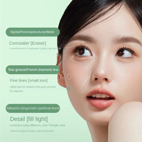 Dưới đây là các bước thực hành từ chuẩn bị đến hoàn thiện, giúp bạn tối ưu hoá cảm giác mềm mịn của bút che khuyết điểm YPYP Silkworm Brush. (Ảnh 4)