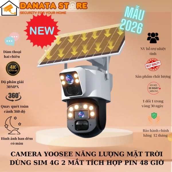 Camera 2 mắt năng lượng mặt trời 4G quay 350°: Khi tính năng xoay toàn cảnh lại làm mất chi tiết cần giám sát - Ảnh 1 Camera 2 mắt năng lượng mặt trời 4G quay 350°: Khi tính năng xoay toàn cảnh lại làm mất chi tiết cần giám sát - Ảnh 1