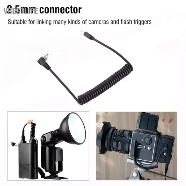 Cáp đồng bộ PC Flash 2,5 mm có khóa vít: từ mong đợi tốc độ kết nối đến bất ngờ khi dây cuộn mở rộng kẹt. - Ảnh 3